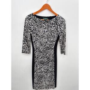 Lauren Ralph Lauren Sheath 3/4 Sleeve Knee Legnth Dress // 4